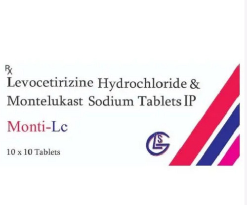 ग्रे लेवोसेटिरिज़िन हाइड्रोक्लोराइड और मोंटेलुकास्ट सोडियम टैबलेट
