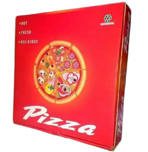 Red Printed Matte Finishing Disposable Paper Pizza Packaging Box