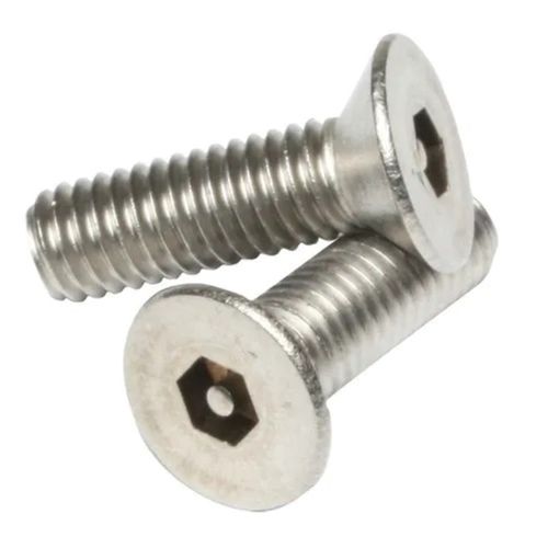 Silver  20X5X15 Mm Polished Hexagonal Head Aluminum Screw For Fasten Metals Together