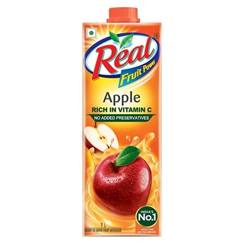 1 Liter Good Source Of Nutrients Real Apple Fruit Juice Tetra Pack 