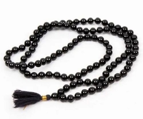 Black 20 Mm 108 Sphatik Pearl Plastic Round Polished Beads Mala