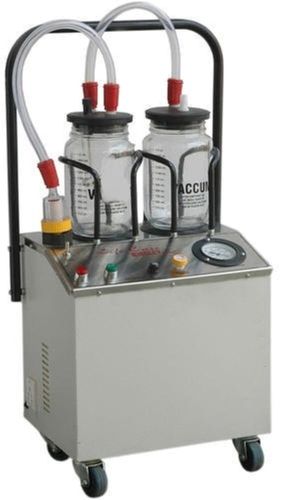 220-240 Volts Powder-Coated Mild Steel Portable Suction Machine For Hospitals Color Code: Grey