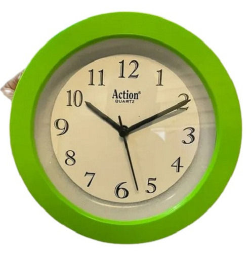 Green 280 Gram 8 Inch Diameter Circular Plastic Wall Clock