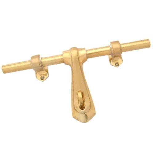 Golden 3.5X3.5 Inches Strong Easy To Install Brass Door Aldrop For Commercial Use