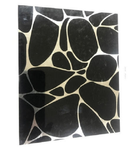 Black 5 Mm Thick Printed Wall Decoration Glossy Pvc Laminate Sheet