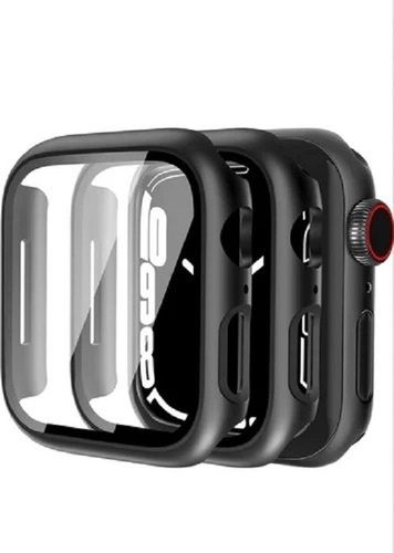 Iron Full Body Hard Case With Built-In Tempered Glass Screen Protector For Apple Watch