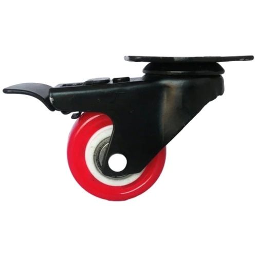 Multi Color Solid Painted Finish No Brake Strong Nylon Medium Size Trolley Caster Wheel 