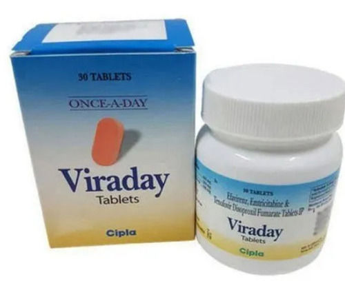 Silver Tenofovir Disoproxil Fumarate Viraday Tablet To Treat Hiv