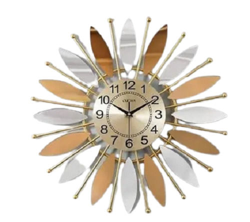 Wall Mounted Analog Polished Round Wall Clock