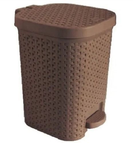 Brown 12 Litres 998 Grams Centimeters Pvc Polished Plastic Dustbin 