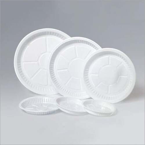 9-10 Inch Circular White Disposable Plain Plastic Plates