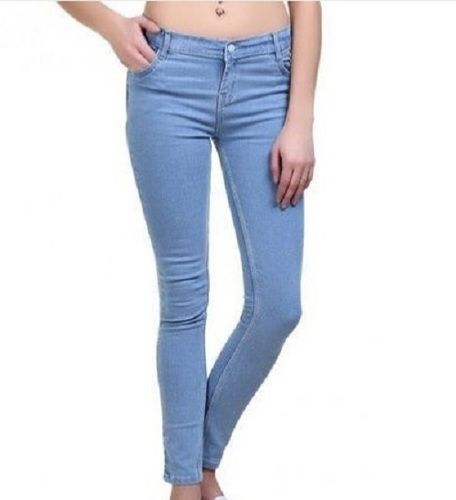 Casual Wear Skinny Fit Ankle Length Plain Dyed Denim Jeans For Girls Age Group: 13-15 Years