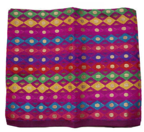 Multicolor Light Weight Plain Printed Chanderi Cotton Blouse Fabric