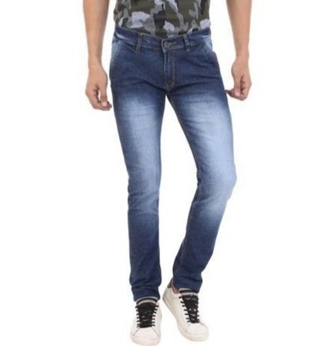 Men Washable And Breathable Regular Fit Skinny Plain Denim Jeans