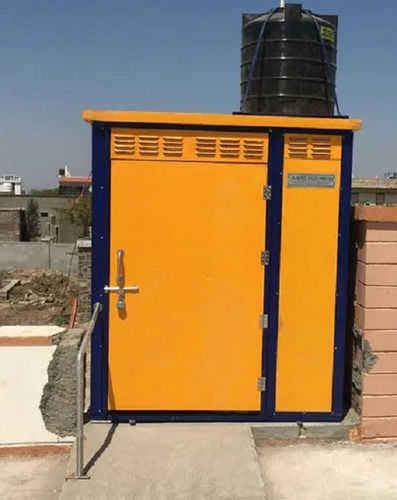 High Strength Rust Free Color Coated Rectangular Steel Made Modular Toilets