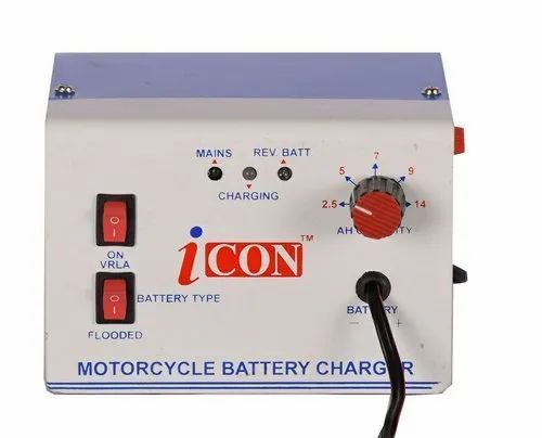 Blue-Red Two Wheeler Ni-Mh Battery Charger, 3 Amp Charge Current