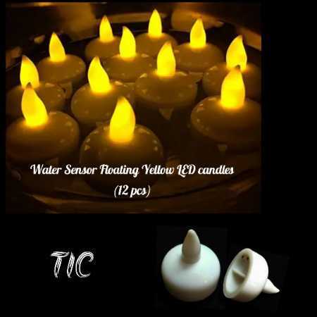 Water Sensor Floating Yellow LED Candles