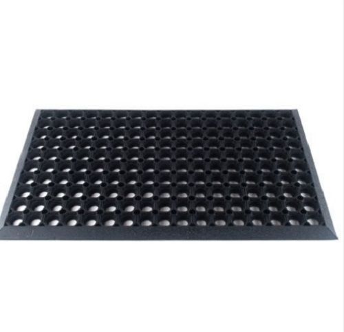 Black 20 Mm Plastic Dotted Rectangle Coin Design Electrical Rubber Mats