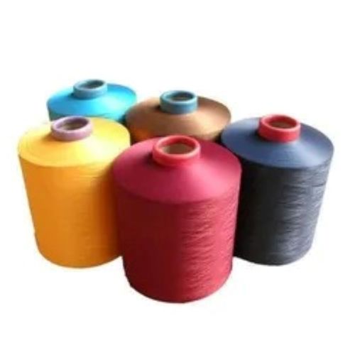 Washable 50 Meter Plain Multicolor Polyester Dyed Slub Yarn For Garments 