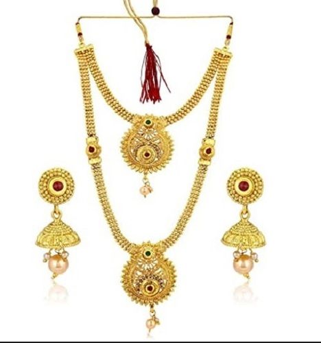 Gift 70 Grams Stylish And Fancy Women Artificial Necklace And Earring Sets