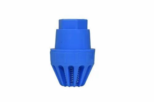 White Low Pressure Blue Plastic Pp Foot Valve For Industrial Usage