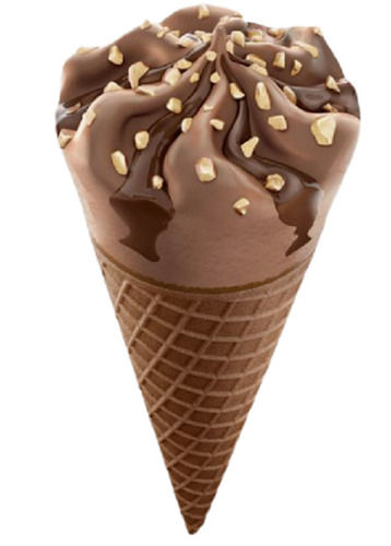 Sweet Tasty Eggless Yummy Chocolate Ice Cream Cone Additional Ingredient: Cocoa Powder