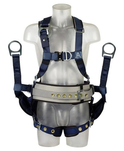 Wp-02 Adjustable Full Body Black Derrick Safety Harness For Industrial Color Code: Grey