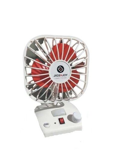 12 Volt 3 Speed Mode Pvc Plastic Rechargeable Table Fan Blade Diameter: 10 Inch (In)