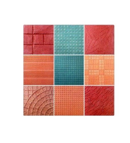 Multi Color 12 X 12 Inch 25 Mm Thick Square Non Slip Solid Garden Cement Tiles 