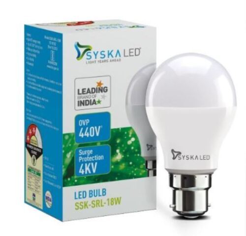 18 Watt 220 Voltage 50 Hertz IP55 Rated Durable Plastic LED Bulb - Warm White Light, Indoor & Outdoor Use, Energy Efficient and Long-lasting
