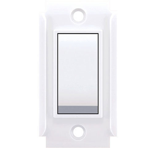 White 2.5 Inches Long 240 Voltage Pvc Plastic Electrical Modular Switch