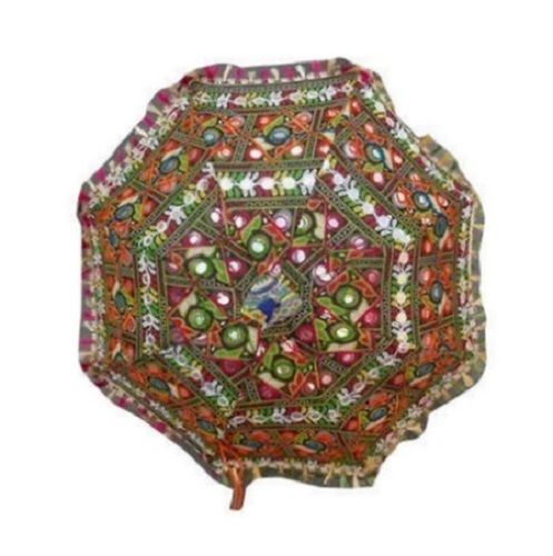 32 Inch Size 200 Gram Weight Plastic Handle Polyester Fancy Umbrella