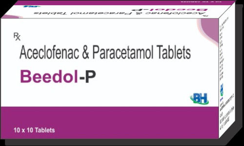 Beedol-P Aceclofenac And Paracetamol Tablet, 10x10 Blister Pack