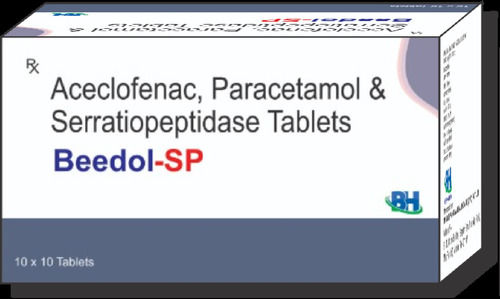 Beedol-SP Aceclofenac Paracetamol And Serratiopeptidase Tablets