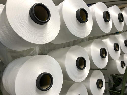 Eco Friendly 2-3 Ply White Polyester Yarn Spun For Textiles Industries