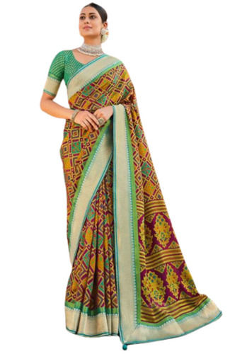 Buy SAYAN CREATION Color Block Bollywood Pure Cotton Multicolor Sarees  Online @ Best Price In India