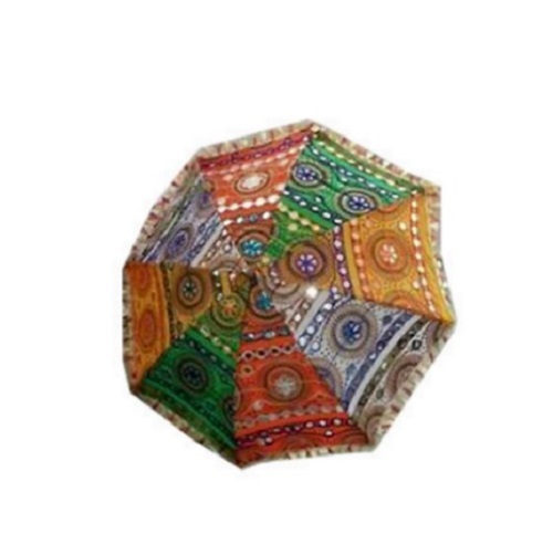 रंगीन मध्यम आकार बारिश और गर्मी के मौसम में पॉलिएस्टर नायलॉन मल्टीकलर अम्ब्रेला