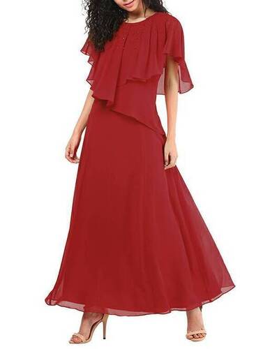 Plain Georgette One Piece Dress, 3/4th Sleeves, Formal Wear at Rs 699/piece  in Dehradun
