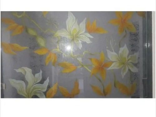 Multi 18 Mm Single Tempered Coated Flat Solid Flower Designer Glass 