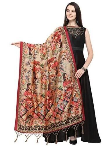 2.5 Meter Long Washable Party Wear Printed Assam Silk Dupatta For Ladies 