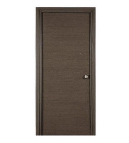 Brown 6 Feet Height Solid Teak Wood Plain Polished Finished Laminated Door