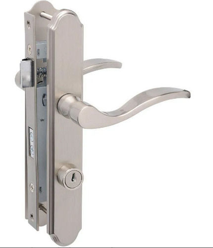 Silver 600 Gram Rectangular Polished Stainless Steel Mortise Safety Door Lock With Key