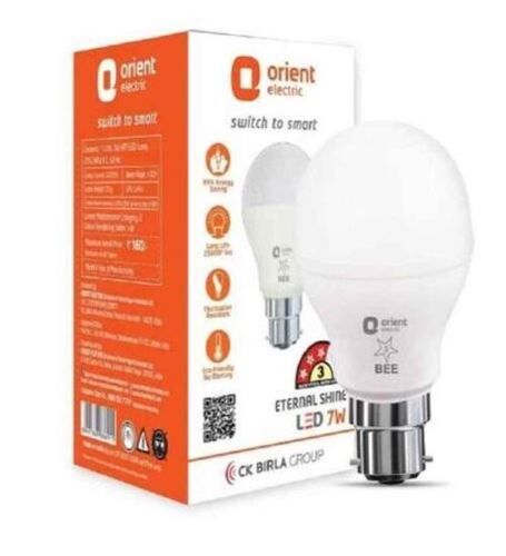 White 7 Watt 220 Voltage 50 Hertz Ip55 Rating Dome Shape Plastic Body Led Bulb 