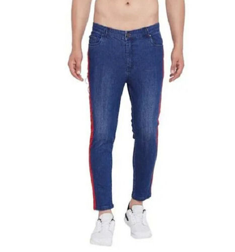 Plain Dyed Slim Fit Casual Wear Men Denim Jeans With Straight Style