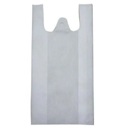 Plain Non Woven Polypropylene W Cut Patch Handled Disposable Carry Bag