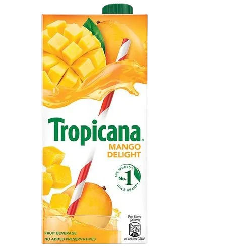 Sweet And Delicious No Preservatives Added Tropicana Mango Juice, 1 Liter