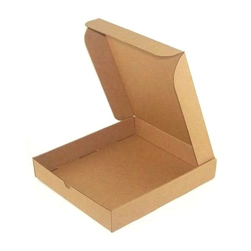 Brown 13 X 13 X 2 Inches Matte Finished Plain Kraft Paper Corrugated Pizza Box