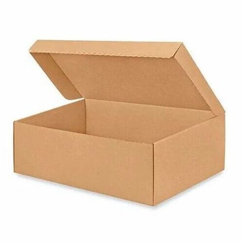 34 X 20 X 12 Cm Matte Finished Kraft Paper Rectangular Corrugated Shoe Box