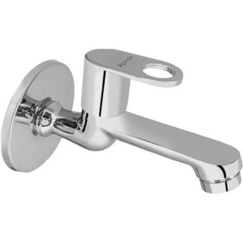 Silver 6 Inches Long Glossy Finished Wall Mounted Stainless Steel Water Tap 