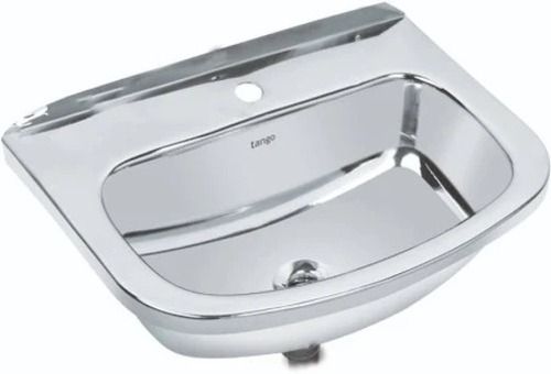 Glossy Finished Wall Mounted Rust Proof Stainless Steel Wash Basin 